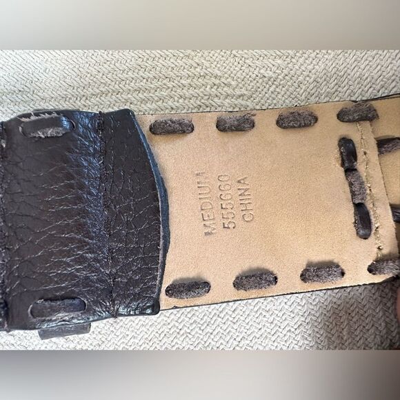 Michael Kors Braided Leather Chain Statement Belt Brown BOHO Size M - Picture 11 of 11